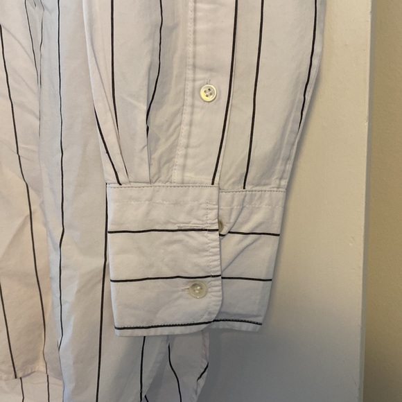 Banana Republic oversized white shirt with graphite stripe. - Picture 2 of 4